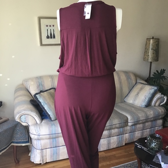 Reitmans Burgundy Jumpsuit - Picture 8 of 11